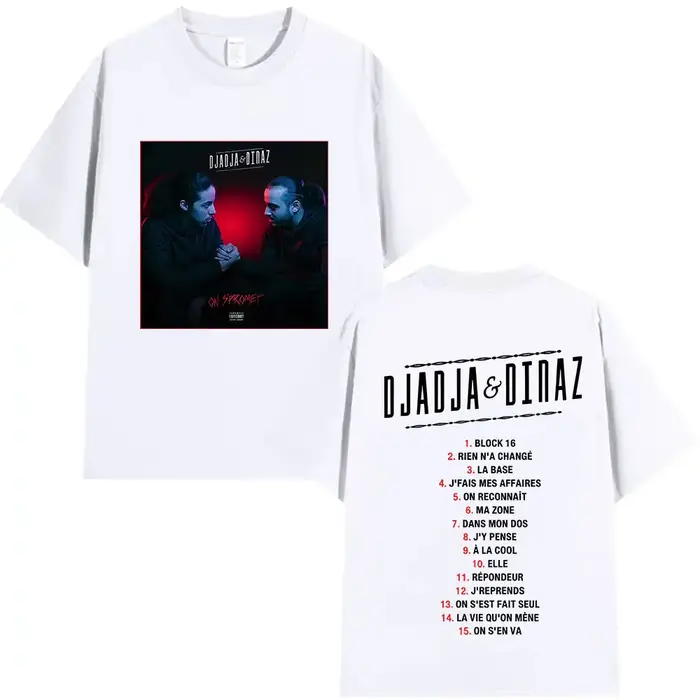 Rappeur Djadja & Dinaz Album 2025 t-shirts graphiques hommes Style Vintage gothique vêtements T-Shirt Hip Hop à manches