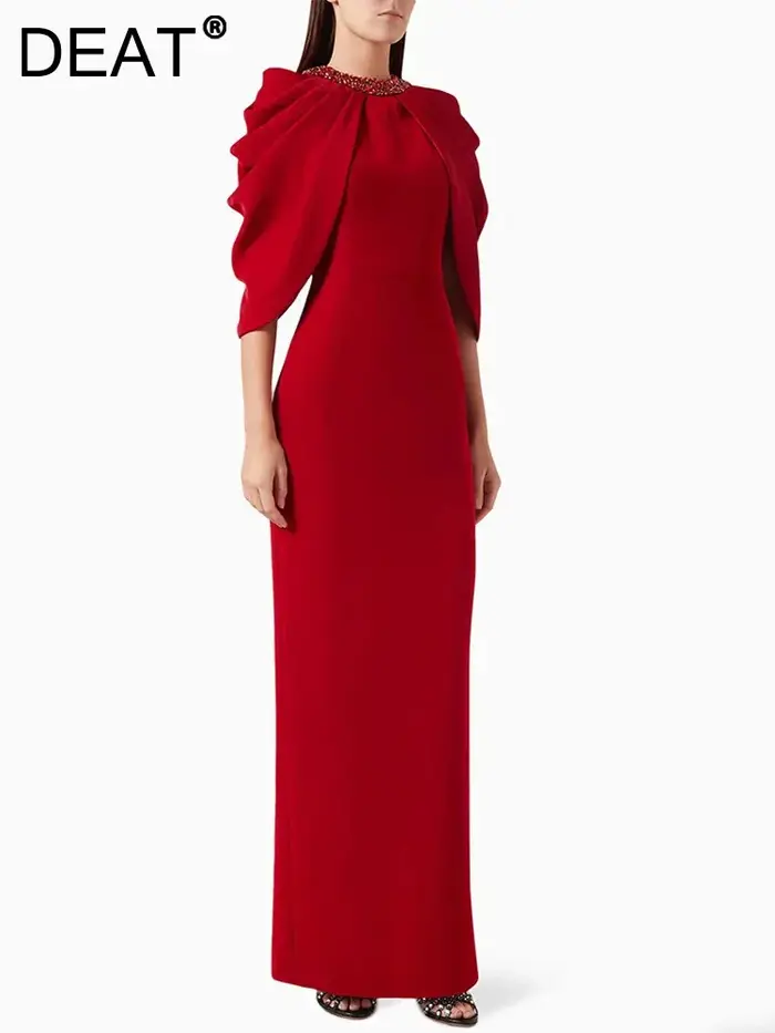 DEAT Robe de Soirée Élégante pour Femme