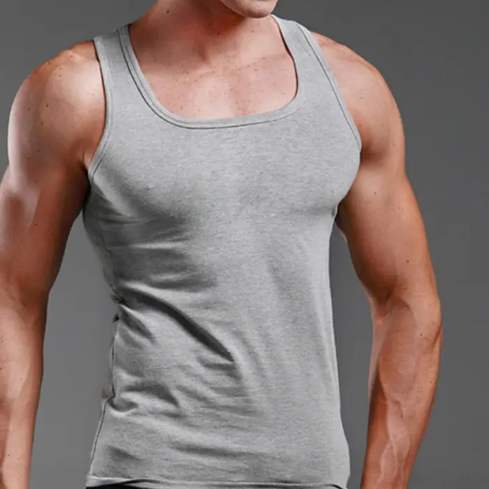 Gilet moulant en pur coton pour hommes