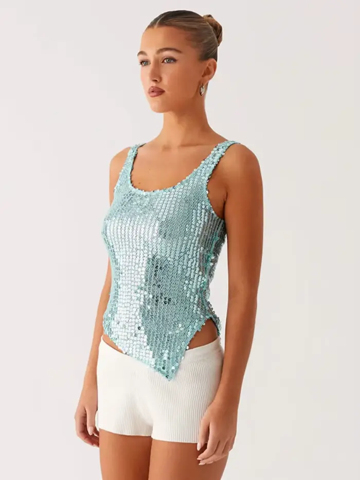 Débardeur à paillettes pour femmes