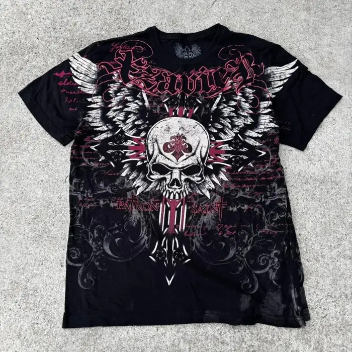 T-shirt pour homme à imprimé crâne américain