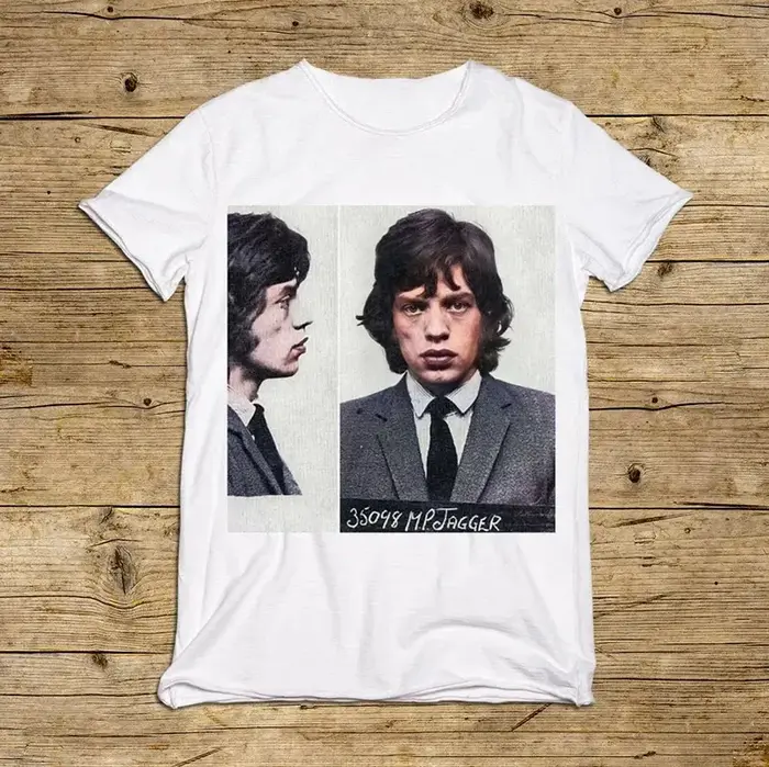 Mick Jagger, chanteur principal des Rolling Stones, T-shirts imprimés en coton à manches courtes déc