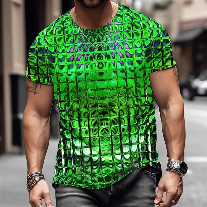 T-shirt de sport imprimé animal pour hommes