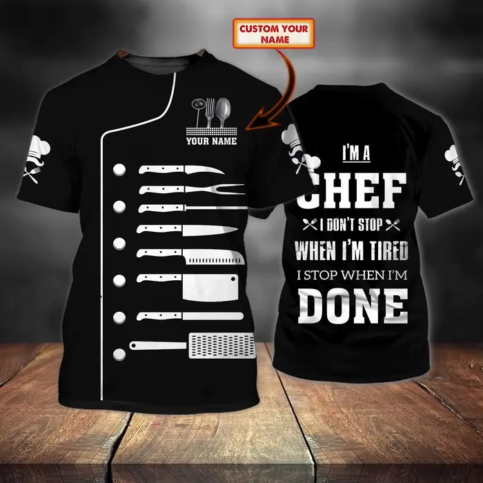 T-shirt unisexe Chef Works imprimé en 3D