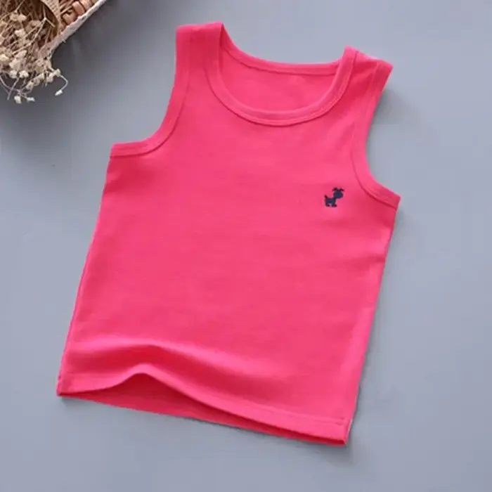 Mode enfants T-shirts pour filles couleur bonbon bébé garçons graphique T-shirt coton gilet hauts