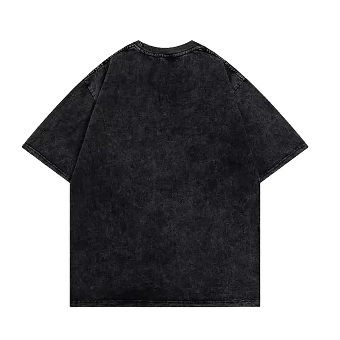 T-Shirt à Manches Courtes en Coton pour Homme, Streetwear Surdimensionné, Vintage, Délavé, Anime, Sa