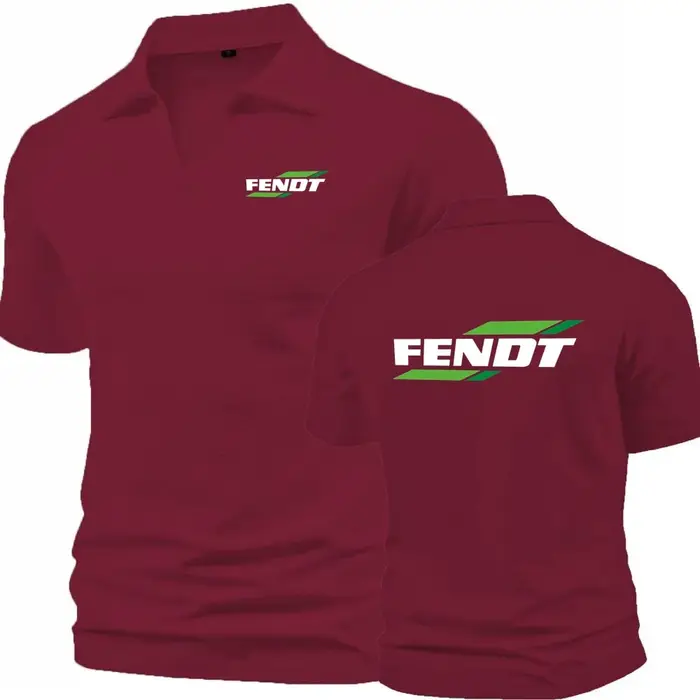 Nouveau Polo tracteur FENDT hommes t-shirt revers Henley chemises course sport entraînement à manches courtes pull t-shirts classique POLOS Jersey