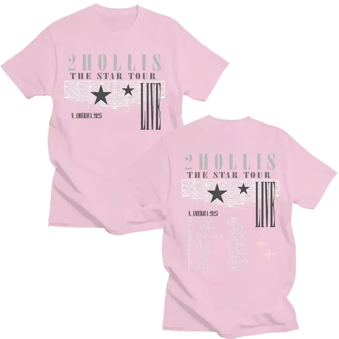 2Hollis The Star Tour 2025 T-shirt coton à manches courtes femmes hommes mode