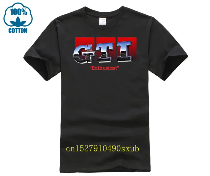 JDM GTI – T-Shirt à manches courtes et col rond pour homme, amusant et populaire, bon marché, avec L