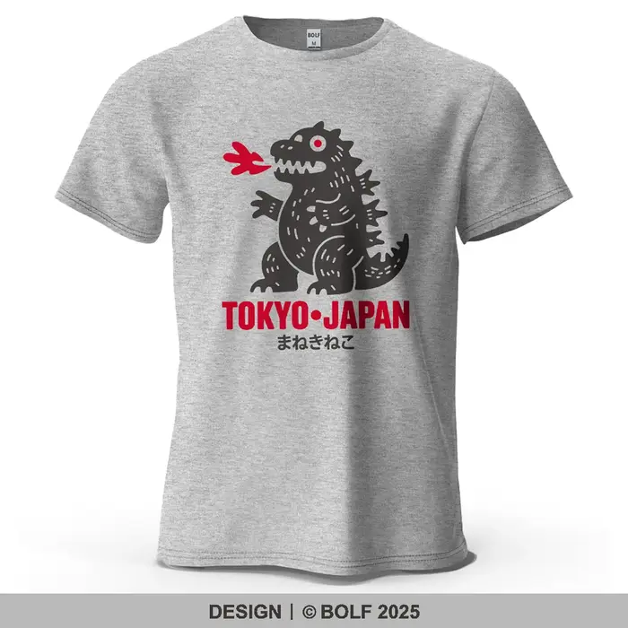 Tokyo dinosaure imprimé hommes T-Shirt 100% coton surdimensionné japonais Harajuku graphique t-shirt