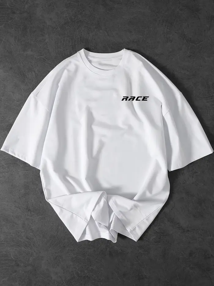 T-shirt pour homme avec imprimé graphique de voiture de course