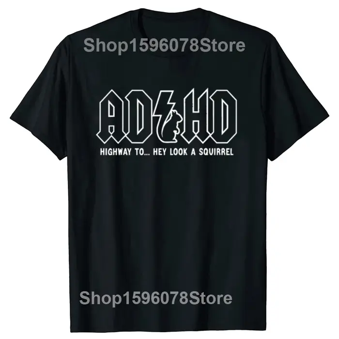 Nouveauté 2026 T-shirt Homme Amusant pour l'ADHD
