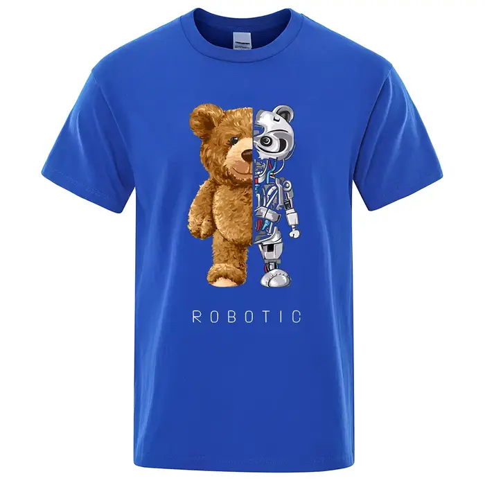 T-shirt en coton Robot Bear pour hommes