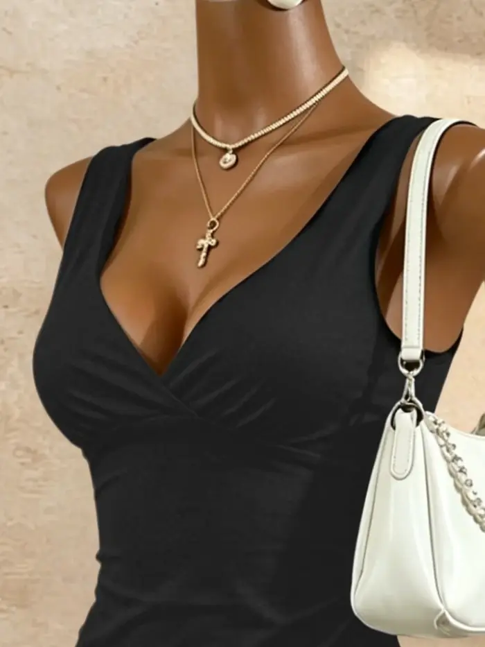 Débardeur Crop Femme à Bretelles Larges