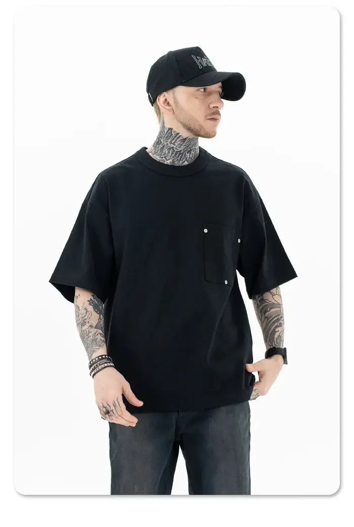 T-Shirt à manches courtes minimaliste de luxe pour hommes 2025 100% coton