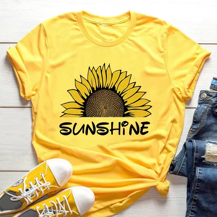 T-shirt jaune pour femmes
