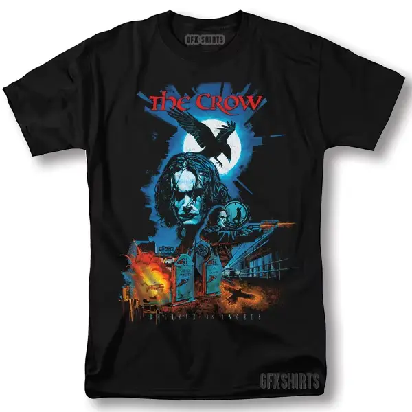 The Crow Shirt Film Classique Rétro Vintage Conception Graphique T-Shirt