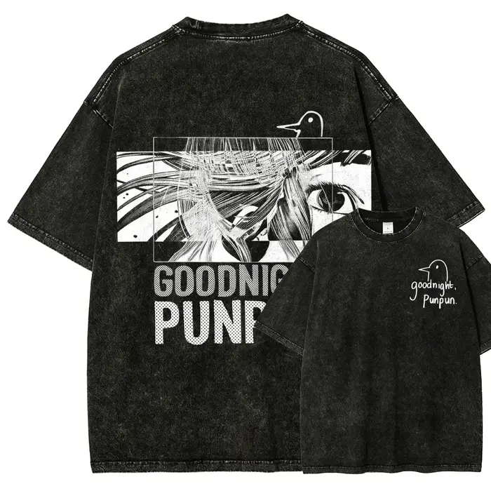 T-shirt à imprimé graphique amusant Goodnight Punpun Manga, mode rétro pour femmes et hommes, coton
