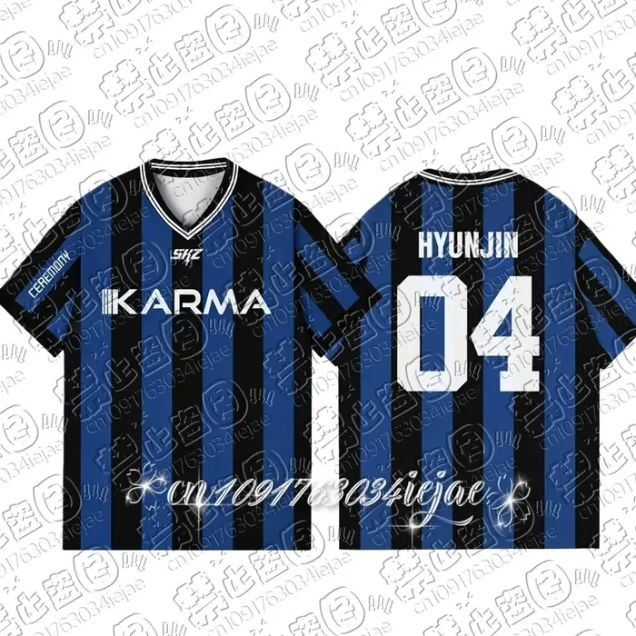 Kpop Stay Karma Album Fans TShirt Felix Bangchan Hyunjin Streetwear Sport décontracté surdimensionné