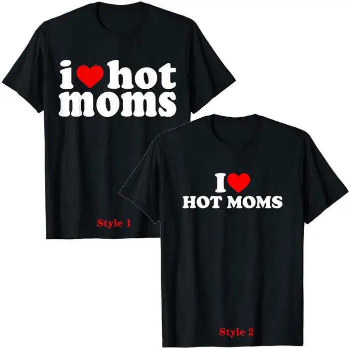 T-Shirt «I Love» pour mamans, hauts, cadeau de fête des mères