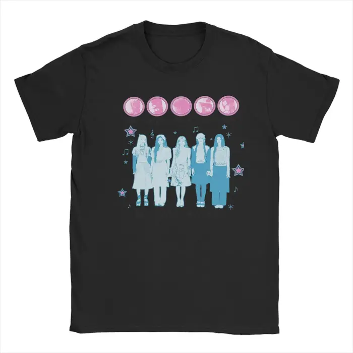 T-shirt Vintage été Illit Kpop tendance T-Shirts 100 coton