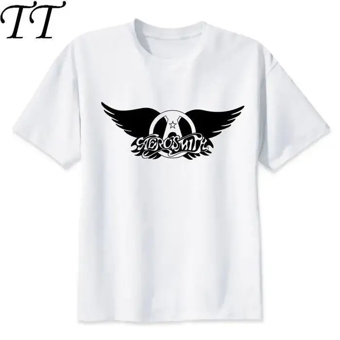 Aerosmith t-shirt hommes t-shirt mode t-shirt col rond blanc t-shirts pour homme top t-shirts M8001