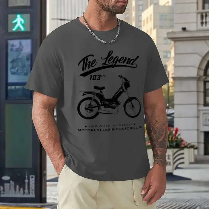 T-shirt en coton à col rond pour hommes