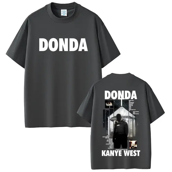 Rappeur Kanye West Donda Double face imprimé T-shirt hommes femmes Hip Hop mode Pop musique T-shirts