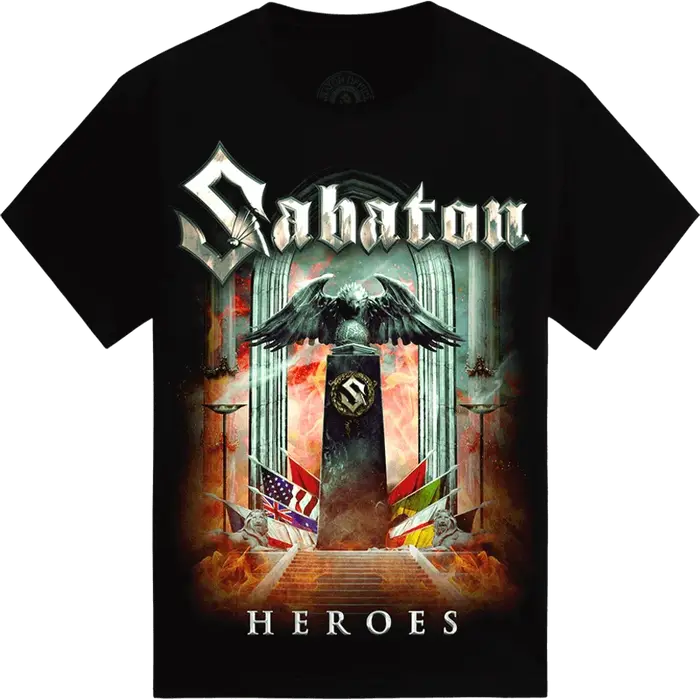 Sabaton suisse classique bande imprimer femmes hommes à manches courtes attaque des morts