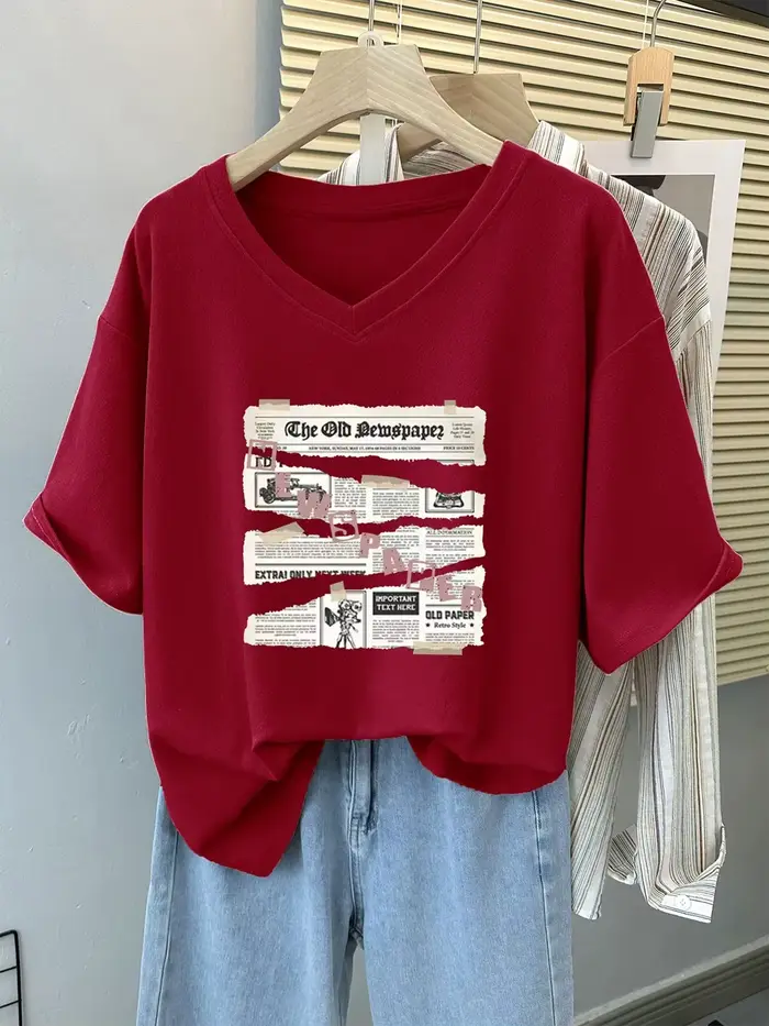 Grande taille 5XL 150KG femmes t-shirts haut imprimé