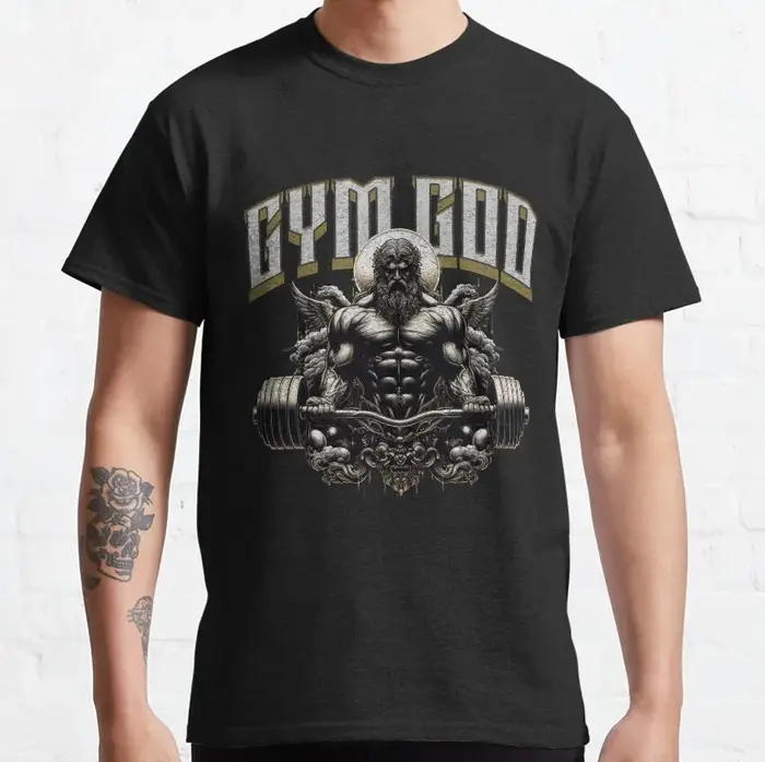 T-shirt de musculation en coton imprimé