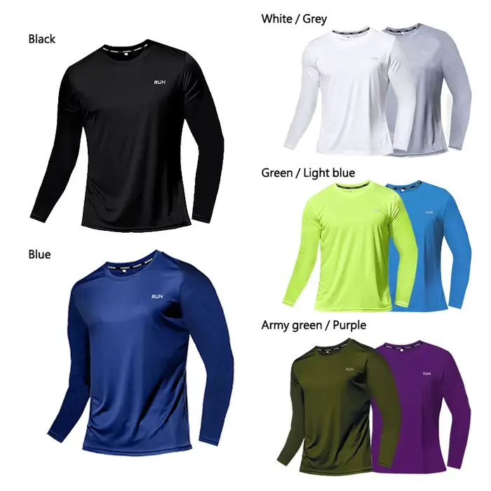 T-Shirt d'été à manches longues en soie glacée pour hommes