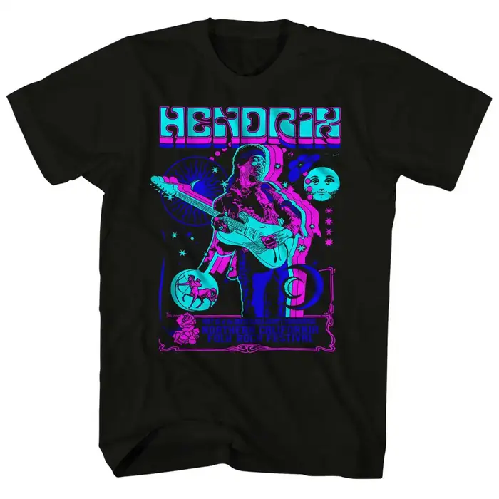 T-Shirt Portrait Jimi Hendrix Rock Musician