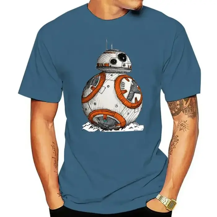 BB-8 Coloré-Bb8 Femmes T-Shirt 100% Coton O-cou Personnalisé Imprimé Tshirt Hommes T-shirt harajuku 