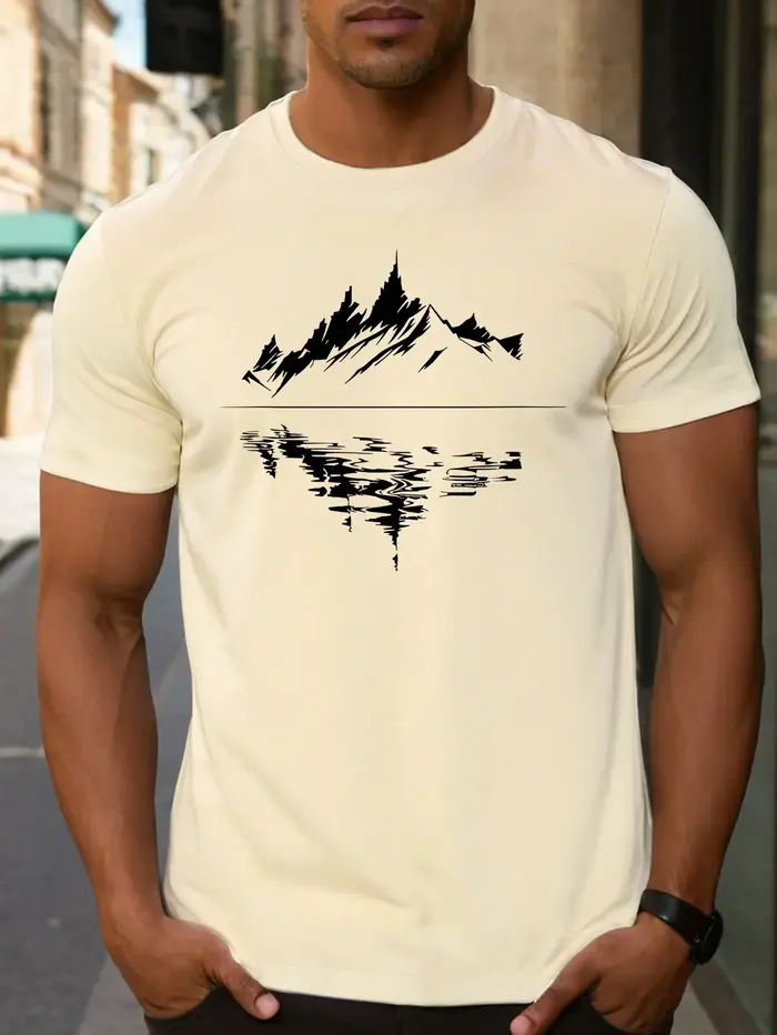 T-shirt décontracté pour homme de style américain rétro - Tendance été 100% coton pur