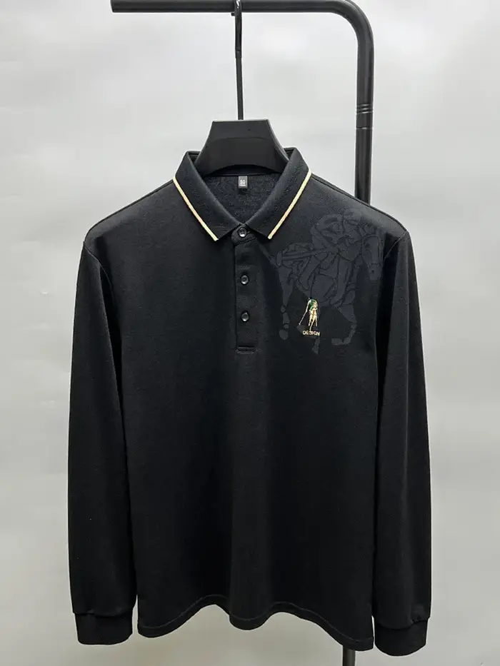 Polo à manches longues imprimé pour hommes