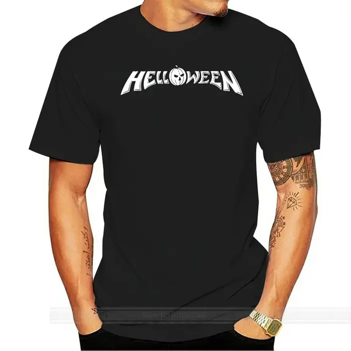 T-shirt de marque en coton pour hommes, T-shirt personnalisé, Groupe HELLOWEEN, Spectacle de musique