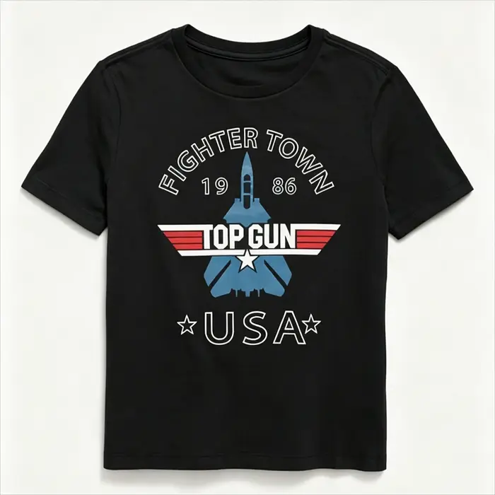 T-shirt pour homme Top Gun 40e anniversaire F-14 Fighter 100% coton unisexe Nouvelle collection été 