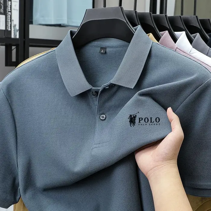 Polo d'été haut de gamme pour hommes, séchage rapide, respirant, décontracté, mode business, sport, 
