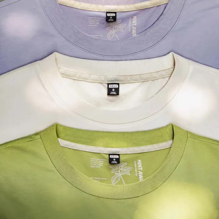 T-shirt pour femme Maden en Tencel Lyocell, parfum menthe, rafraîchissant, respirant, séchage rapide, coupe courte ajustée, manches courtes, décontracté, haut d'été