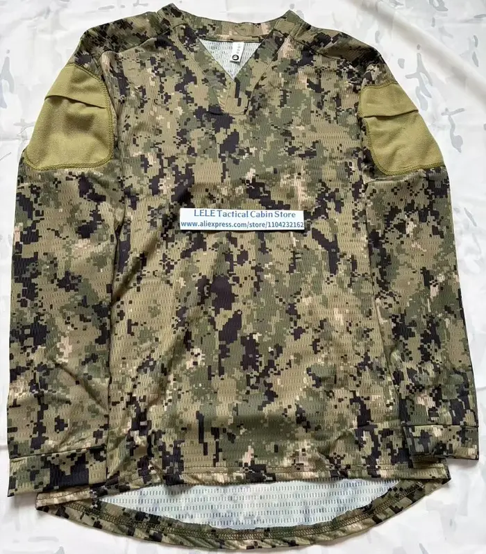 T-shirt de sport à col en V AOR2 pour l'extérieur, séchage rapide, respirant, manches longues