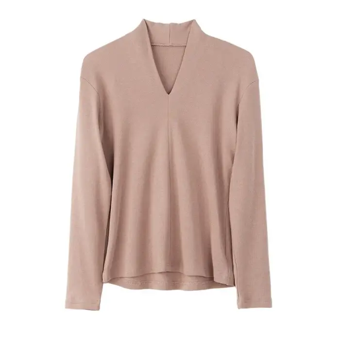 T-Shirt manches longues en soie brossée pour femme