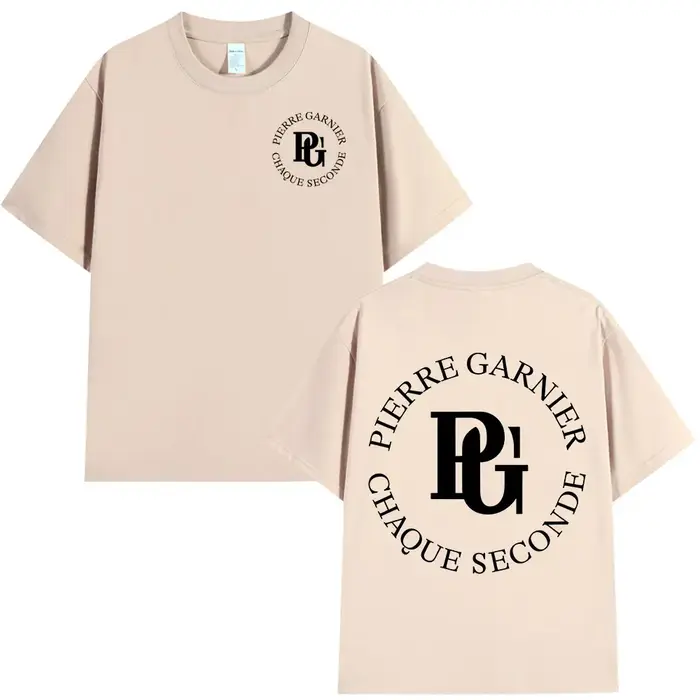 Pierre Garnier Chaque Seconde 2025 Album Tour T-shirts Hip Hop mode T-shirt hommes vêtements 100% coton décontracté