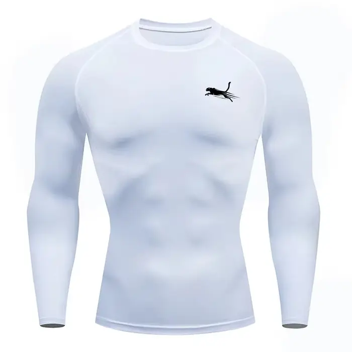 T-shirt de fitness à manches longues pour hommes