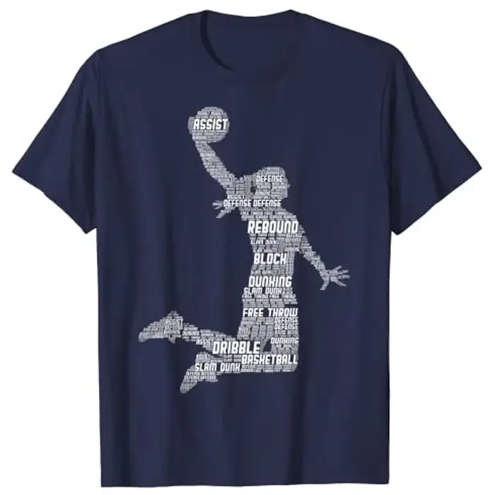 T-shirt graphique de basket-ball pour filles et femmes