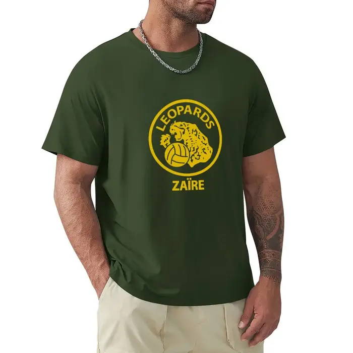 Zaire Leopards-T-shirt de football rétro pour hommes