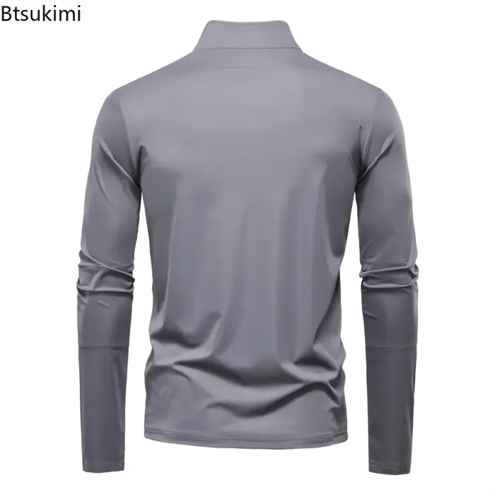Nouvelle Collection Printemps-Été 2026 – T-shirt Anti-UV UPF100+ à Manches Longues et Demi-Zip pour Homme – Idéal Pêche et Randonnée en Extérieur