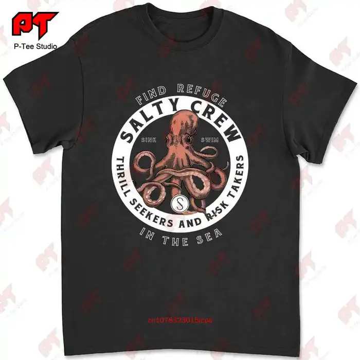T-shirt Salty Crew Deep Reach pour garçons, noir, tout TANIYRN