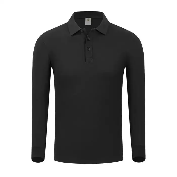 Polo Solide à Manches sulfavec Logo à Motif Personnalisé, Vêtements de Travail d'Équipe de Restauran