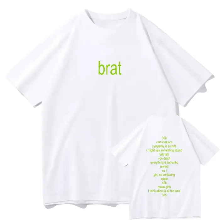 Charli Xcx avec invité spécial Shygirl T-Shirts Brat Album hommes femmes vêtements esthétique unisexe Streetwear été coton t-shirt hauts